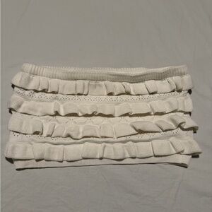 Edikted White Textured Knit Tube Top